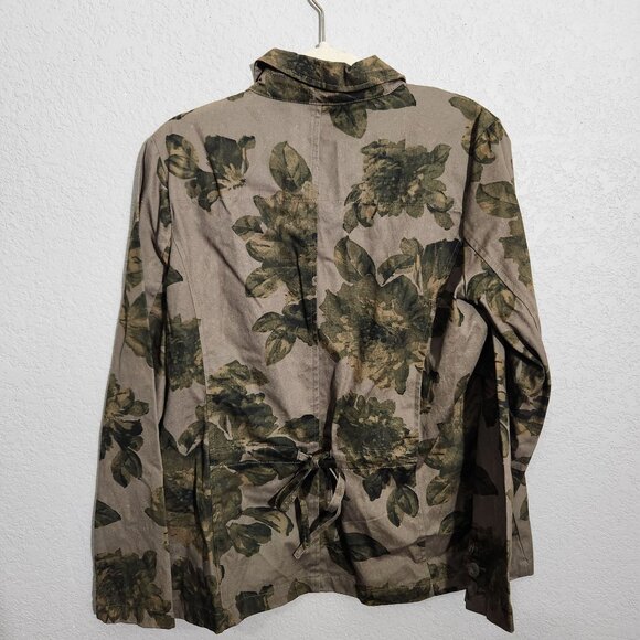 CJ Breeze Jacket Womens Large Camouflage Floral Button-Up - Picture 3 of 14